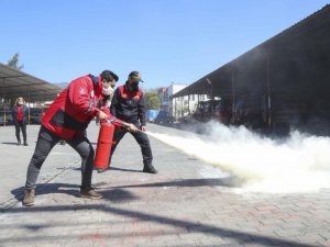 Büyükşehir İtfaiyesi, Efeler Belediyesi Arama Kurtarma ekibine eğitim verdi
