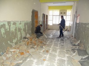 Hisarcık’ta iki okul binasında güçlendirme çalışması