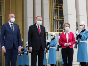 Cumhurbaşkanı Erdoğan AB heyetini kabul etti