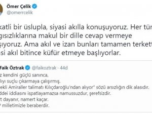 AK Parti Sözcüsü Çelik’ten Öztrak’a yanıt: “Akıl ve izan bunları tamamen terk etti”