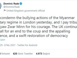İngiltere Dışişleri Bakanlığı’ndan Myanmar’a büyükelçi tepkisi: “Askeri rejimin zorbalığını kınıyoruz”