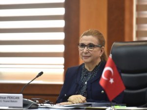 Bakan Pekcan, KKTC Maliye Bakanı Oğuz ile bir araya geldi