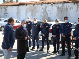 Başkan Işık, itfaiyeciler ve temizlik işçileriyle bir araya geldi