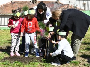 Esenyurtlu minikler ağaç dikti