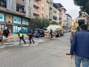 Nazilli sokakları dezenfekte edilmeye devam ediyor