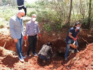 Su kanalı kazısında antik mezar bulundu