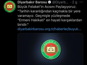 Diyarbakır Barosuna sözde Ermeni ‘soykırımına’ ilişkin bildiri nedeniyle soruşturma