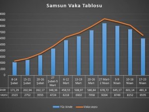 Zirveyi gören Samsun’da vakalar 3 haftadır düşüşte