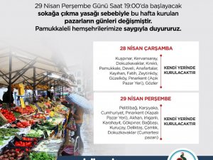 Pamukkale’de pazarların günü yeniden düzenlendi