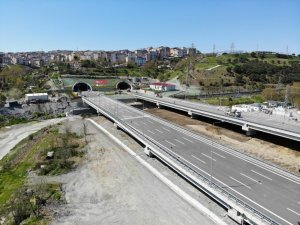 Kuzey Marmara Otoyolu’nun 7’nci kesimi havadan görüntülendi