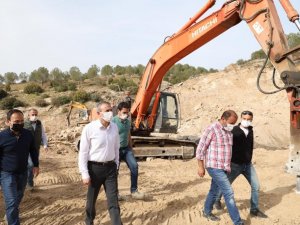 Karacaören Göleti’nde çalışmalar devam ediyor