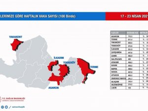 Samsun’un en riskli ilçesi Asarcık’ta her 140 kişiden biri pozitif