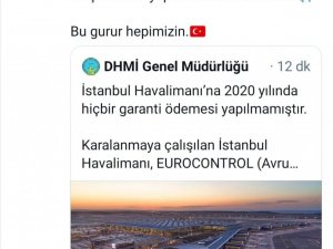 Ulaştırma ve Altyapı Bakanı Adil Karaismailoğlu’ndan İstanbul Havalimanı paylaşımı