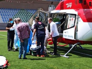 Entübe hasta, ambulans helikopterle Ankara’ya sevk edildi