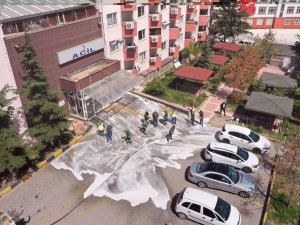 Keçiören’deki hastanelerin temizlik çalışmaları devam ediyor