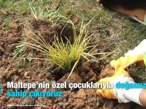 Maltepe’nin özel çocukları fidan dikti