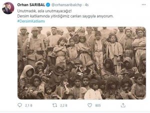 CHP Bursa Milletvekili Orhan Sarıbal’ın Dersim paylaşımı tepki çekti