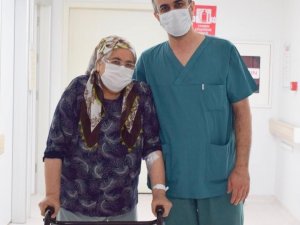 Yürüteçle geldiği ANKA’dan yürüyerek çıktı