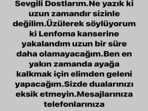 Boğaç Aksoy lenf kanserine yakalandı