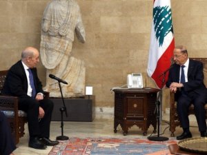 Fransa Dışişleri Bakanı, Lübnan Cumhurbaşkanı Michel Aoun ile görüştü