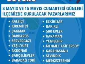 Merkezefendi’de pazar yerleri 8 ve 15 Mayıs’ta açık olacak