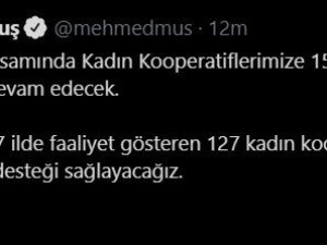 Bakan Muş: “57 ilde faaliyet gösteren 127 kadın kooperatifinin 140 projesine hibe desteği sağlayacağız”