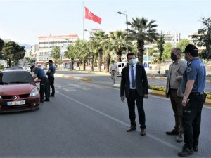 Efeler Kaymakamı Şahin, trafik kontrol noktalarını denetledi