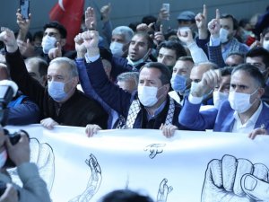 İsrail’in Mescid-i Aksa’ya yönelik saldırıları Ankara’da protesto edildi