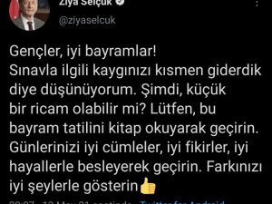 Bakan Selçuk: "Lütfen, bu bayram tatilini kitap okuyarak geçirin"