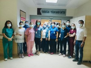 Bayramda görev başında olan sağlıkçılar unutulmadı