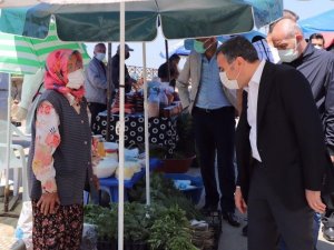 Vali Atay pazaryerlerinde denetim yaptı