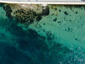 Üsküdar’da denizin dibi araç lastiği doldu