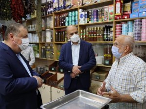 Başkanlardan esnaf ziyareti
