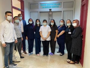 Sağlık Sen hastane çalışanlarını ziyaret etti