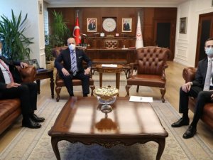 Bakan Bilgin, TÜSİAD Yönetim Kurulu Başkanı Kaslowski ile bir araya geldi