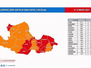 Turuncu şehrin kırmızı ilçeleri