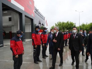 Başkan Yüce’den, yapımı tamamlanan Hendek itfaiye Hizmet Binası’na ziyaret