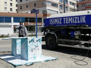 Pursaklar’da çöp konteynerlerine özel temizlik