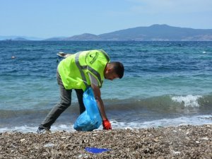 Aliağa sahillerinde yaz temizliği