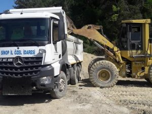 Türkeli’de asfaltlama çalışmalarına başlandı