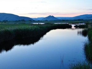 Kaz gölünde gün batımı hayran bırakıyor