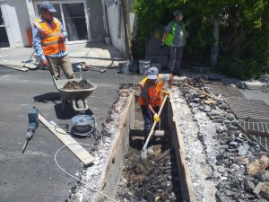 Bodrum’da yağmur suyu hattı çalışmaları devam ediyor