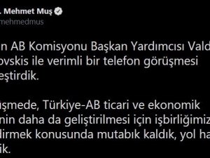 Bakan Muş, AB Komisyonu Başkan Yardımcısı Dombrovskis ile görüştü