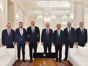 Ulaştırma ve Altyapı Bakanı Karaismailoğlu, Azerbaycan Cumhurbaşkanı Aliyev tarafından kabul edildi