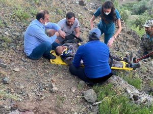 Yozgat’ta kayalıklardan düşen 1 kişi yaralandı