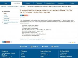 Sağlıklı kentlerde tam yol ileri