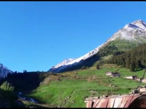 Haziranda kar süprizinden Rize’nin yaylaları da nasibini aldı