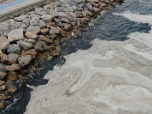 Bostancı Sahili’nde deniz salyası yoğunluğu su altı kamerasıyla görüntülendi