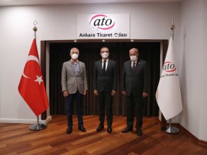 Ankara Vergi Dairesi Başkanı Duman, ATO Başkanı Baran’ı ziyaret etti