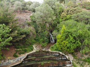 Doğa harikası Gümüşsu Şelalesi karavancıların uğrak yeri oldu